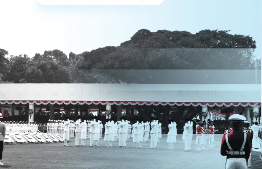 <p>Ilustrasi upacara bendera memperingati Hari Kemerdekaan atau HUT RI. Simak cara daftar jadi peserta upacara di Istana Merdeka, Jakarta. (Foto: Instagram/@sekretariat.kabinet).</p>
