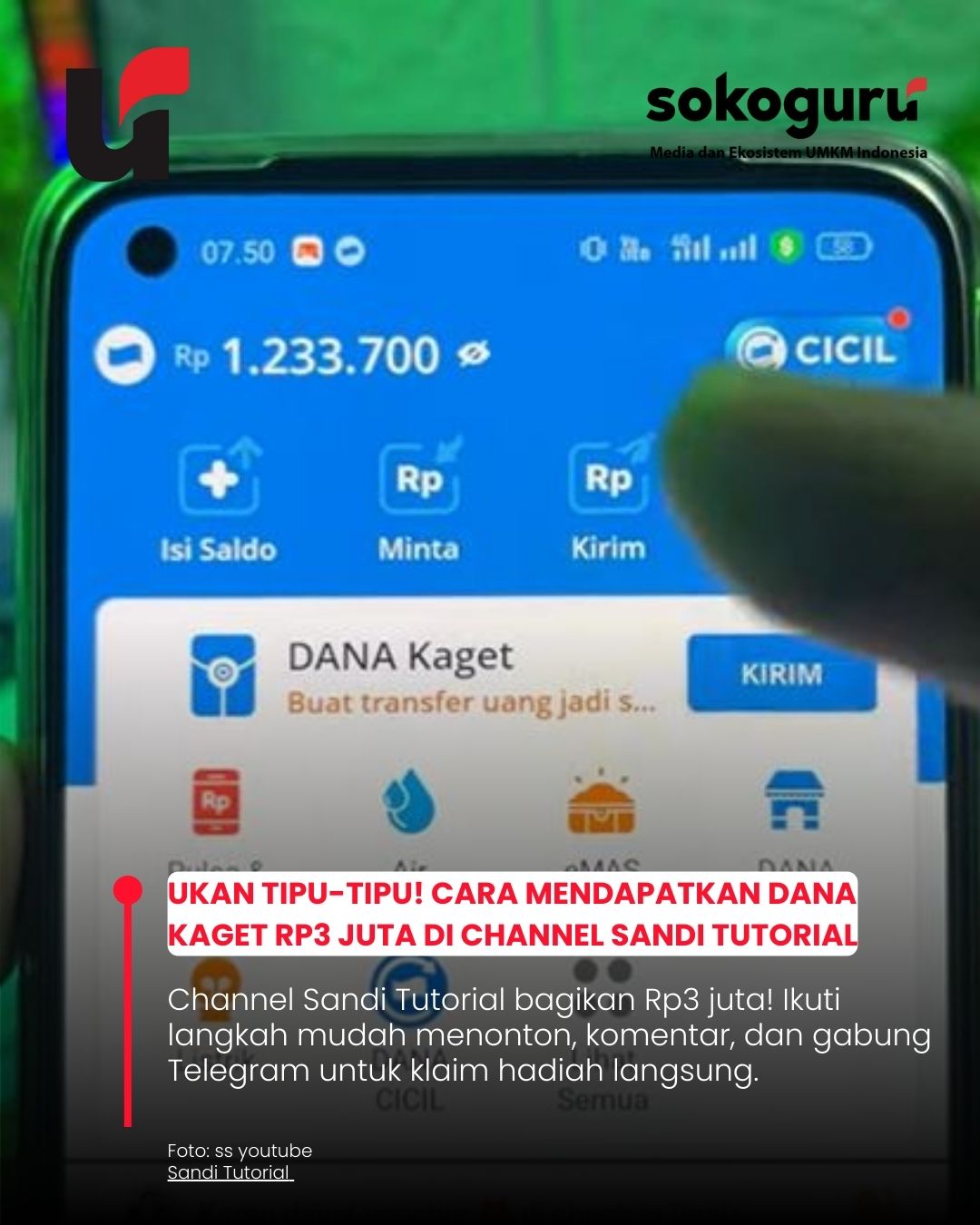 Trik Mudah Dapat Rp3 Juta dari Saldo Dana, Penonton Aktif Wajib Tahu! Ini Cara Ikutannya