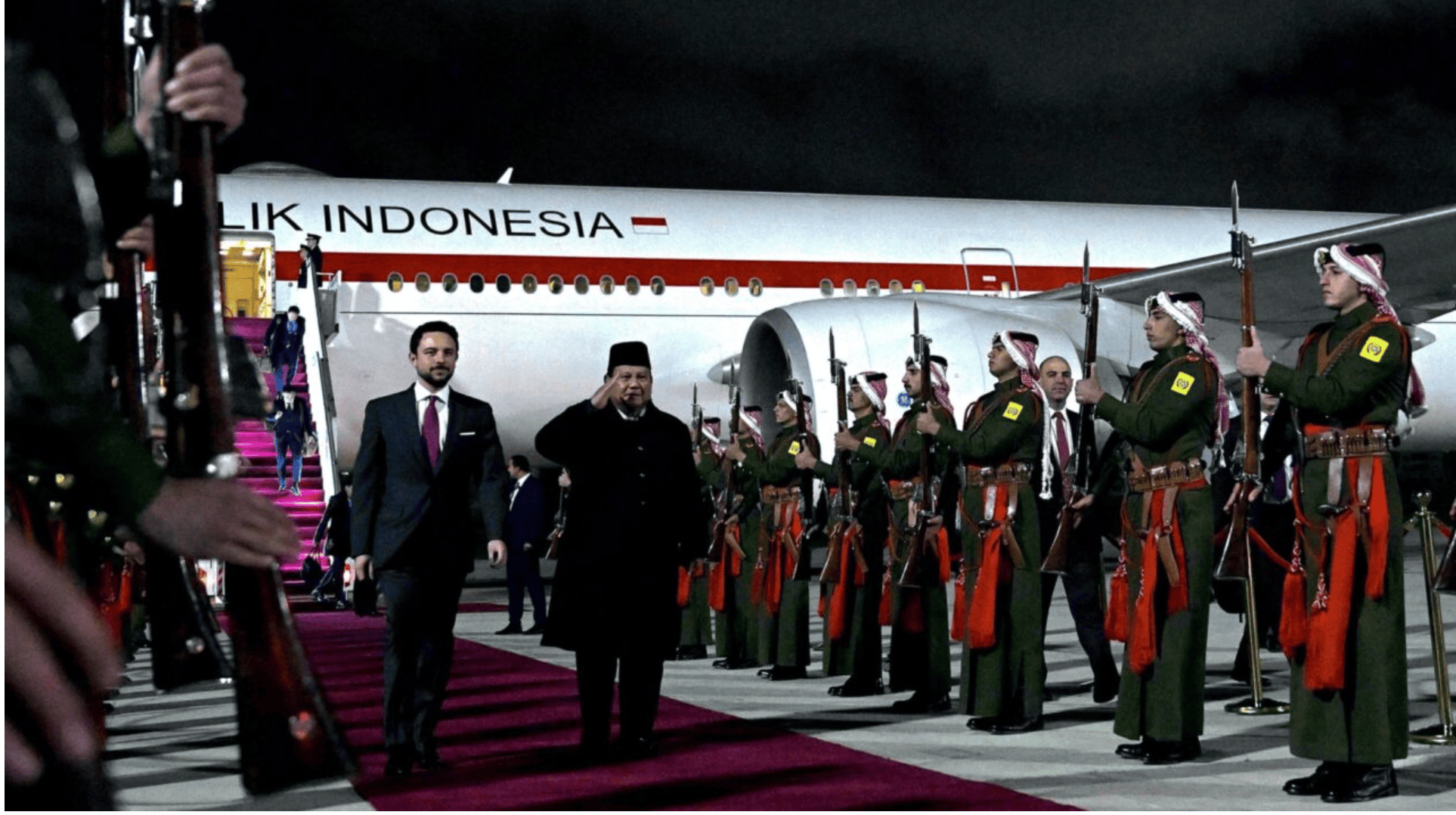 Tiba di Amman, Presiden Prabowo Dijadwalkan Bertemu Raja Abdullah II ibn Al Hussein
